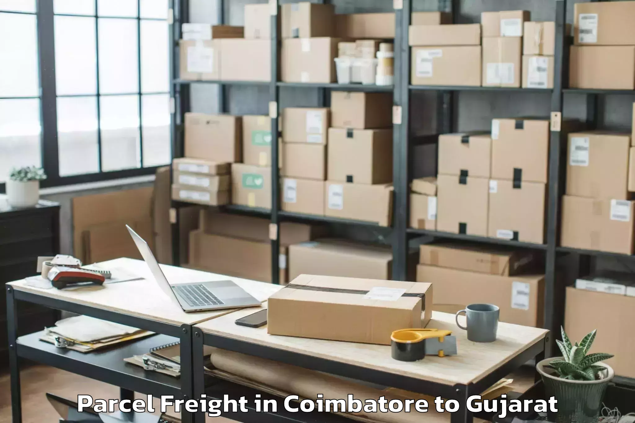 Affordable Coimbatore to Jamnagar Parcel Freight